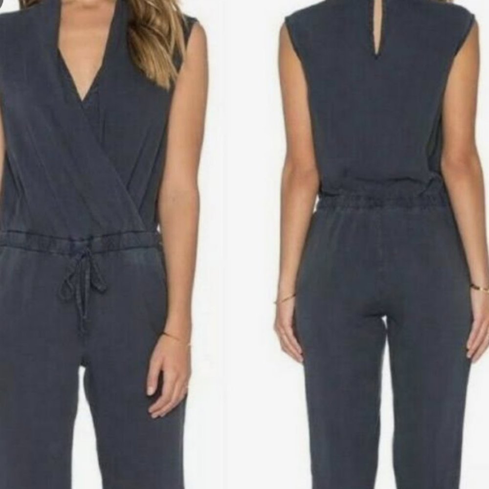 Grey/Navy Romper